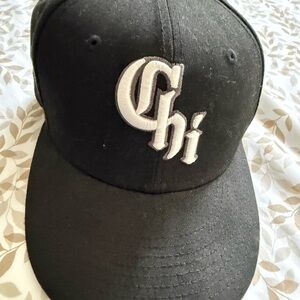 Black Baseball Cap with White Embroidery